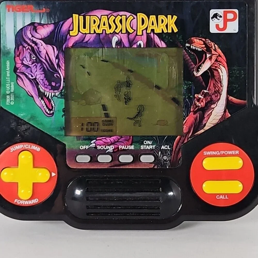 2021 Jurassic Park Handheld Video Game Tim Lex Dr Alan Grant Electronic LCD
